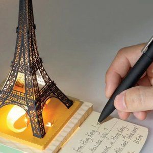 POStalk Eiffel Tower Light Model Greeting Card